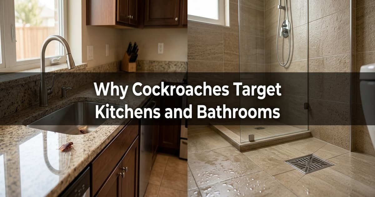 Why Kitchens and Bathrooms Attract Cockroaches More